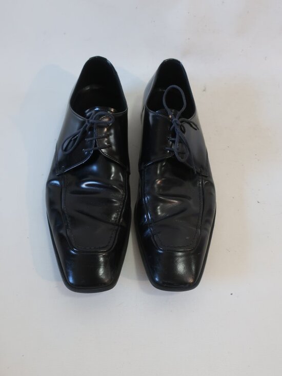 Mens Prada Black Leather Square Toe Oxford Lace Up Shoes 11 main image 9